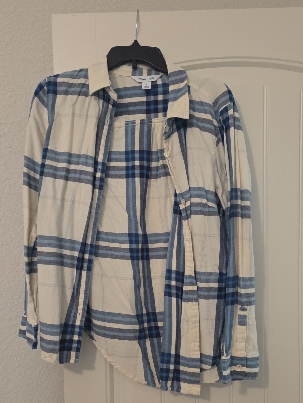 Men's Blue Plaid Button-Up Shirt - Nautica